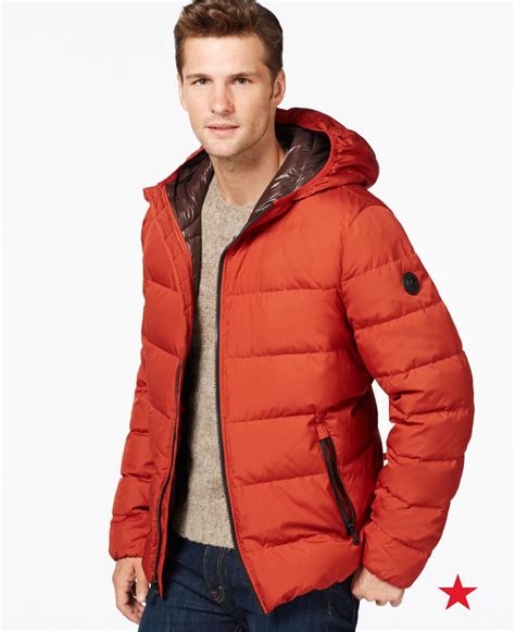 men's michael kors puffer jacket|michael kors lightweight down jacket.